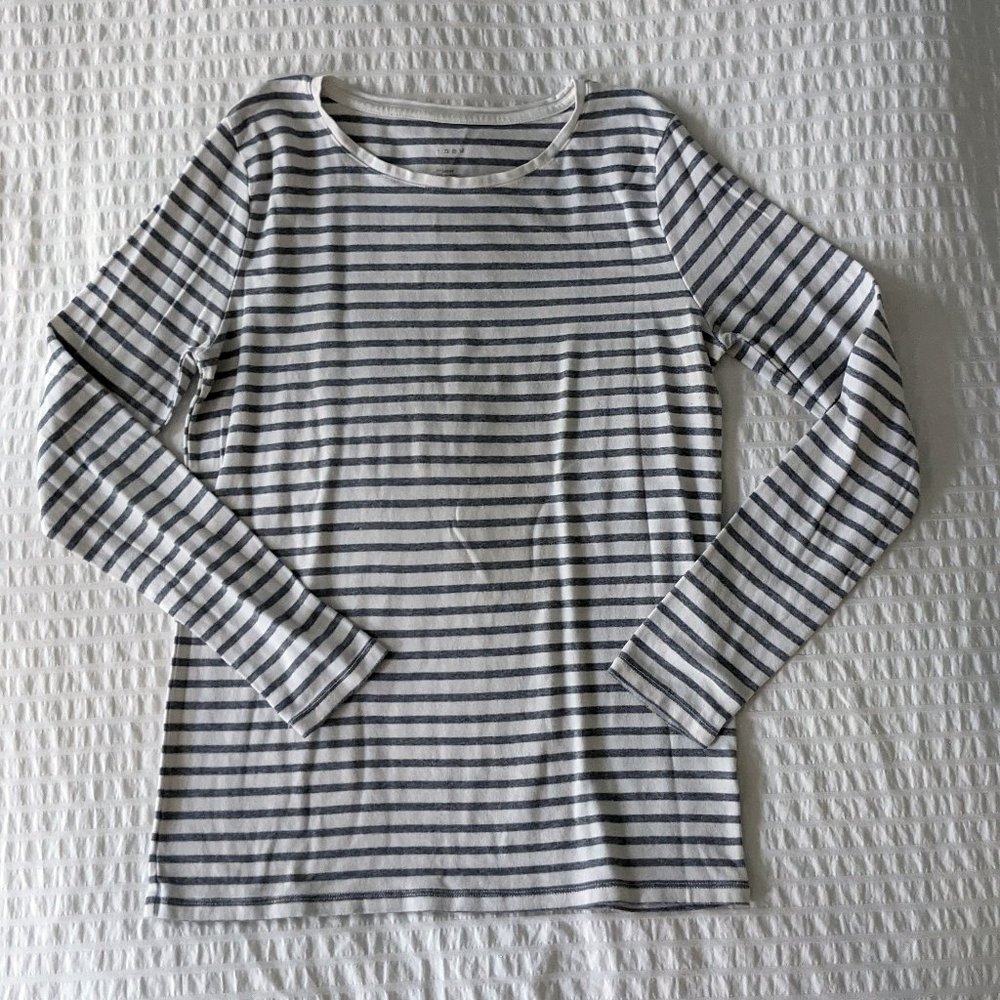 A NEW DAY STRIPED LONG SLEEVE TEE